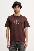 Calvin Klein Jeans t-shirt męski kolor brązowy z nadrukiem LV04RB862G