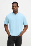BOSS Green t-shirt męski kolor niebieski gładki 50551139