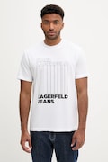 Тениска Karl Lagerfeld Jeans в бяло с принт A3M17002