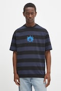 Hugo Blue t-shirt bawełniany męski kolor czarny wzorzysty 50543929