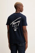 Tommy Jeans tricou din bumbac culoarea bleumarin, cu imprimeu, DM0DM22120