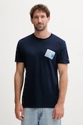 Bavlnené tričko Tommy Jeans pánske, tmavomodrá farba, s potlačou, DM0DM22127