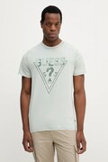 Guess t-shirt bawełniany męski kolor zielony z nadrukiem M5YI42 KBW41