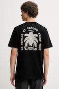 Les Deux t-shirt bawełniany męski kolor czarny z nadrukiem 1000212
