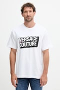 Versace Jeans Couture t-shirt bawełniany męski kolor biały z nadrukiem 79GAHP02 CJ01P