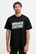 Versace Jeans Couture t-shirt bawełniany męski kolor czarny z nadrukiem 79GAHP02 CJ01P