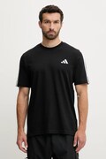 adidas t-shirt bawełniany 3-Stripes męski kolor czarny z aplikacją JV6783