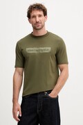 Karl Lagerfeld t-shirt męski kolor zielony z nadrukiem 554221.755035