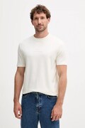 Karl Lagerfeld t-shirt bawełniany męski kolor beżowy z nadrukiem 554225.755036