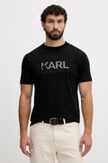 Tričko Karl Lagerfeld pánske, čierna farba, s nášivkou, 554225.755038