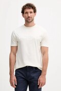 Karl Lagerfeld t-shirt bawełniany męski kolor beżowy z aplikacją 554227.755037