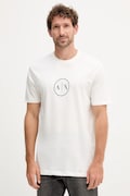 Armani Exchange t-shirt bawełniany męski kolor beżowy z nadrukiem XM001853 AF10356