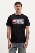 Bavlněné tričko Diesel T-NORM-T6 pánské, černá barva, s potiskem, A19436.0PLAT