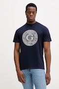 Guess t-shirt bawełniany męski kolor granatowy z aplikacją M5BI15 K8FQ4
