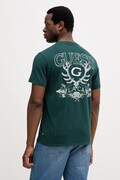 Guess t-shirt bawełniany męski kolor zielony z nadrukiem M5BI61 KBZV1