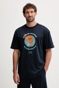 EA7 Emporio Armani t-shirt bawełniany męski kolor niebieski z nadrukiem AF10441.7M000774