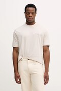 Armani Exchange t-shirt bawełniany męski kolor beżowy z aplikacją XM001426 AF10362