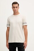 Бавовняна футболка Armani Exchange колір бежевий з принтом XM001437 AF10356