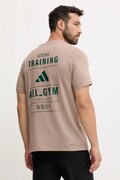 adidas Performance t-shirt treningowy Category Training Graphic męski kolor brązowy wzorzysty JM8977