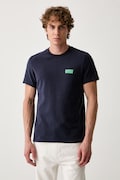 American Vintage T-shirt męski bawełniany granatowy MYKO02C