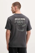 The North Face t-shirt bawełniany Powder Days męski kolor szary z nadrukiem NF0A8E4D0C51