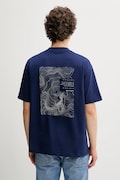 Marc O'Polo tricou din bumbac culoarea bleumarin, cu imprimeu, 526206451158