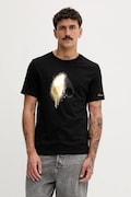 MOOSE KNUCKLES t-shirt in cotone Augstine uomo colore nero M34MT705G