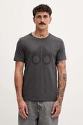 MOOSE KNUCKLES t-shirt bawełniany Chamblee męski kolor szary z nadrukiem M35MT751
