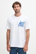 Just Cavalli t-shirt bawełniany męski kolor biały z nadrukiem 79OAHE13 CJ110