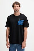 Just Cavalli t-shirt bawełniany męski kolor czarny z nadrukiem 79OAHE13 CJ110