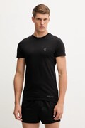 Just Cavalli t-shirt bawełniany 2-pack męski kolor czarny gładki 79OAJU03 CJUT1