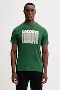 Tričko Lacoste pánské, zelená barva, s potiskem, TH4781