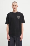 Βαμβακερό μπλουζάκι Drôle de Monsieur Le Tshirt Slogan Tresses ανδρικό, χρώμα: μαύρο, H.TS259.CO134