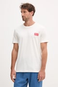 Joop! t-shirt bawełniany męski kolor beżowy z nadrukiem 30047004
