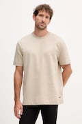 Joop! t-shirt bawełniany męski kolor beżowy gładki 30042457