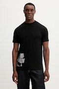 Karl Lagerfeld t-shirt męski kolor czarny z nadrukiem 554235.755404