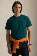 Polo Ralph Lauren t-shirt bawełniany męski kolor zielony gładki 710P07548