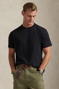 Бавовняна футболка Polo Ralph Lauren колір чорний однотонна 710P07548