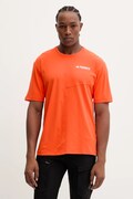 Спортна тениска adidas TERREX в оранжево с принт JM7087