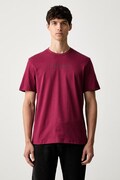 Calvin Klein T-shirt basic męski bawełniany bordowy LV04LD230G