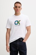 Calvin Klein t-shirt bawełniany męski kolor biały z nadrukiem LV04RD821G