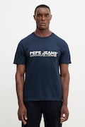 Bavlněné tričko Pepe Jeans pánské, tmavomodrá barva, s potiskem, PM5010104