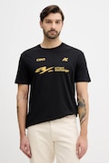 Бавовняна футболка Armani Exchange колір чорний з принтом XM001404 AF16432