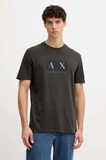 Armani Exchange t-shirt bawełniany męski kolor brązowy z nadrukiem XM001463 AF10356