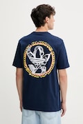 adidas Originals tricou din bumbac Trefoil Series Loose Tee culoarea bleumarin, cu imprimeu, JW3016
