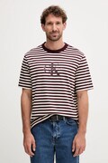 Bavlnené tričko Calvin Klein Jeans pánske, bordová farba, vzorované, LV04RD204G
