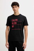 Βαμβακερό μπλουζάκι Calvin Klein Jeans ανδρικό, χρώμα: μαύρο, LV04RD818G