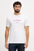 Tommy Hilfiger t-shirt bawełniany męski kolor biały wzorzysty MW0MW40002