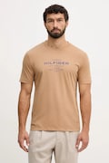 Tommy Hilfiger t-shirt bawełniany męski kolor brązowy wzorzysty MW0MW40002