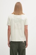 Napapijri t-shirt bawełniany S-Aren męski kolor beżowy z nadrukiem NP0A88S4N1J1